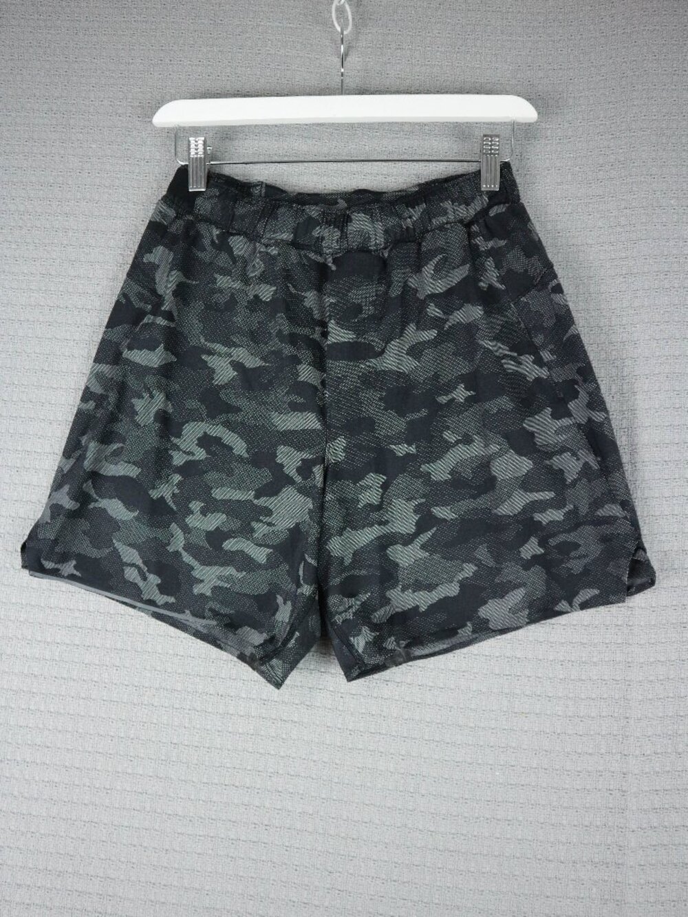 Lululemon Men's Small Surge Short 6” Lined Jacquard Variegated Mesh Camo Black